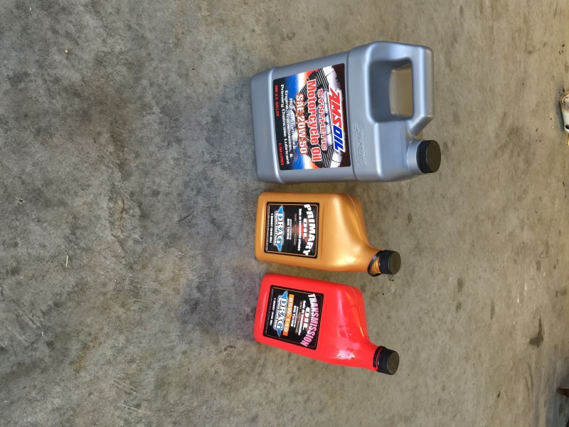 These are the oils I run in all my bikes. I just changed all three compartments although Harley only recommends the motor oil