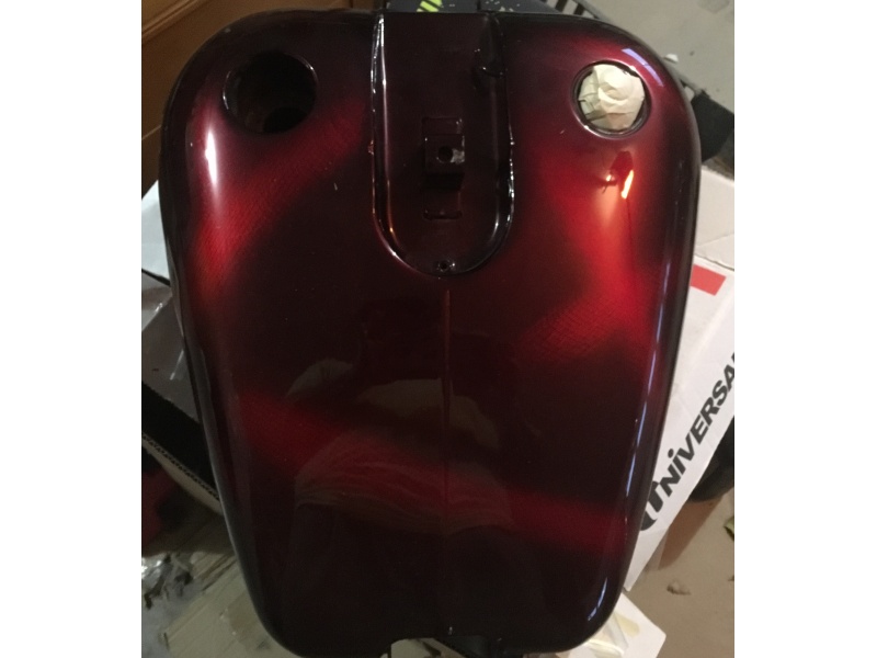 Tank has one dent in it wher fake bullet hole is