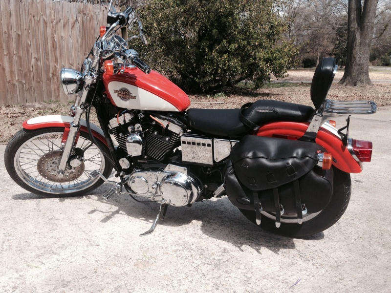 left side of bike, showing chrome and screaming eagle package